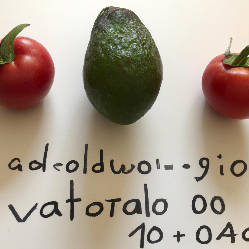 Tomaten Avocados Kohlenstoff-Fußabdruck